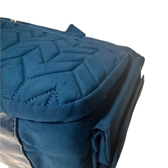 LUG Purple Streetcar Short Travel Diaper Purse Tote Shoulder Quilted Baby Bag - Picture 6 of 13